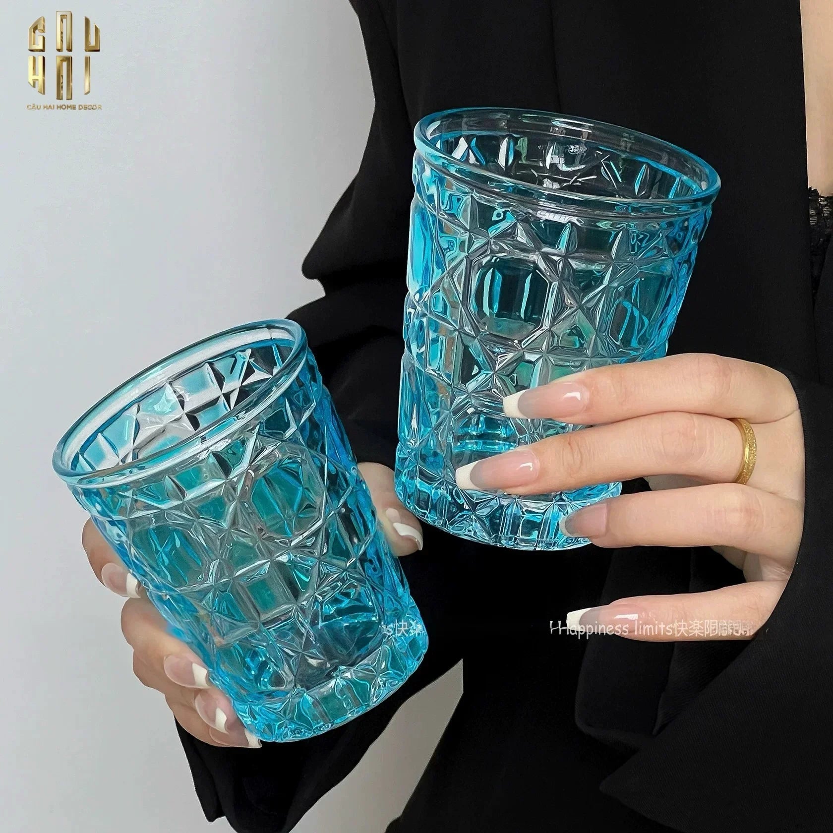 Set 2 Ly Cocktails Thuỷ Tinh D.O - Riviera Turquoise 270Ml Full Box 310Ml-LY THỦY TINH-CẬU HAI HOME DECOR