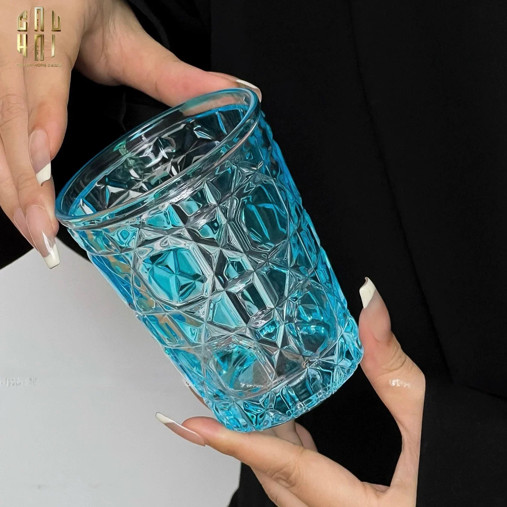Set 2 Ly Cocktails Thuỷ Tinh D.O - Riviera Turquoise 270Ml Full Box 310Ml-LY THỦY TINH-CẬU HAI HOME DECOR