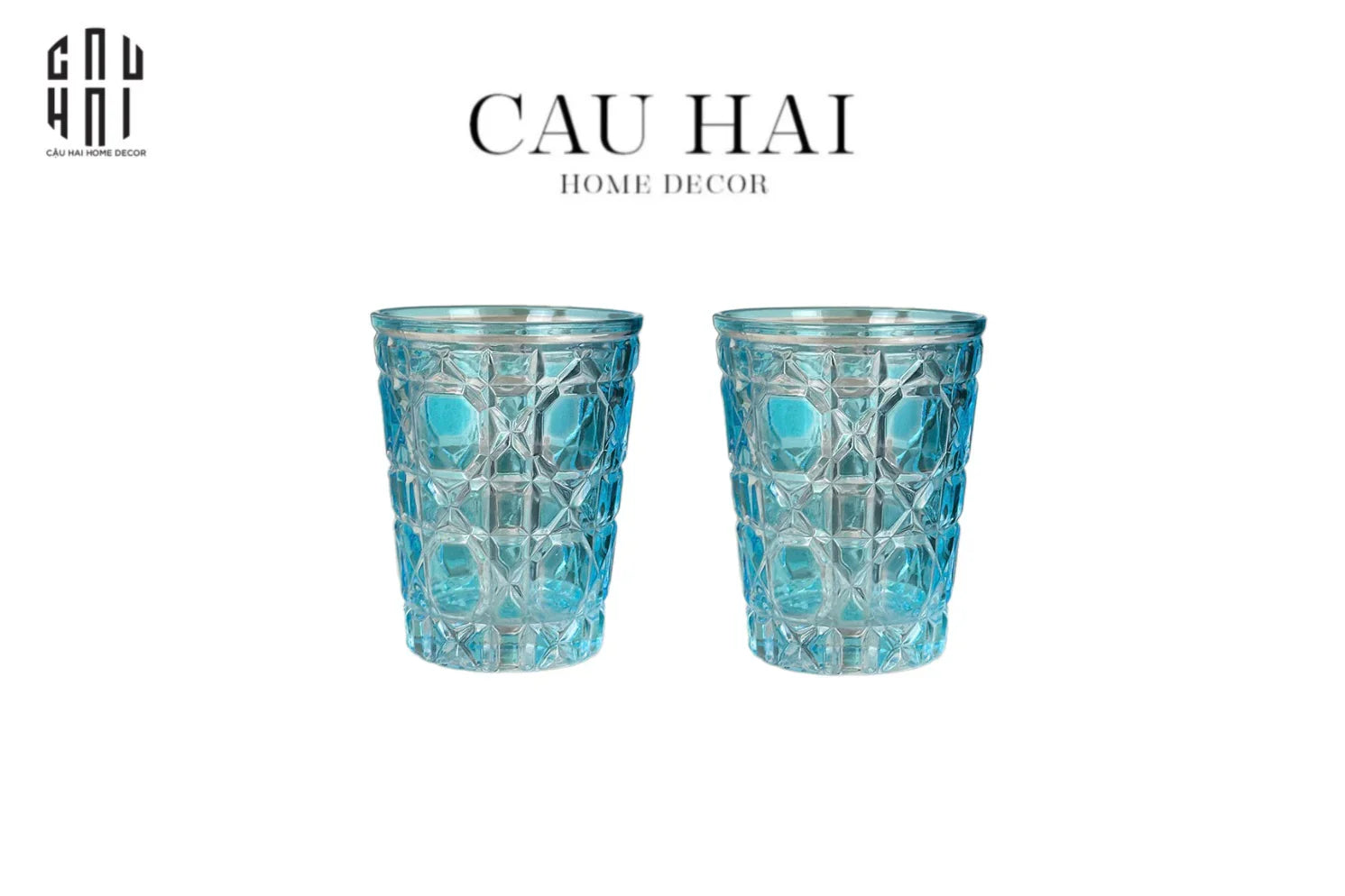 Set 2 Ly Cocktails Thuỷ Tinh D.O - Riviera Turquoise 270Ml Full Box 310Ml-LY THỦY TINH-CẬU HAI HOME DECOR