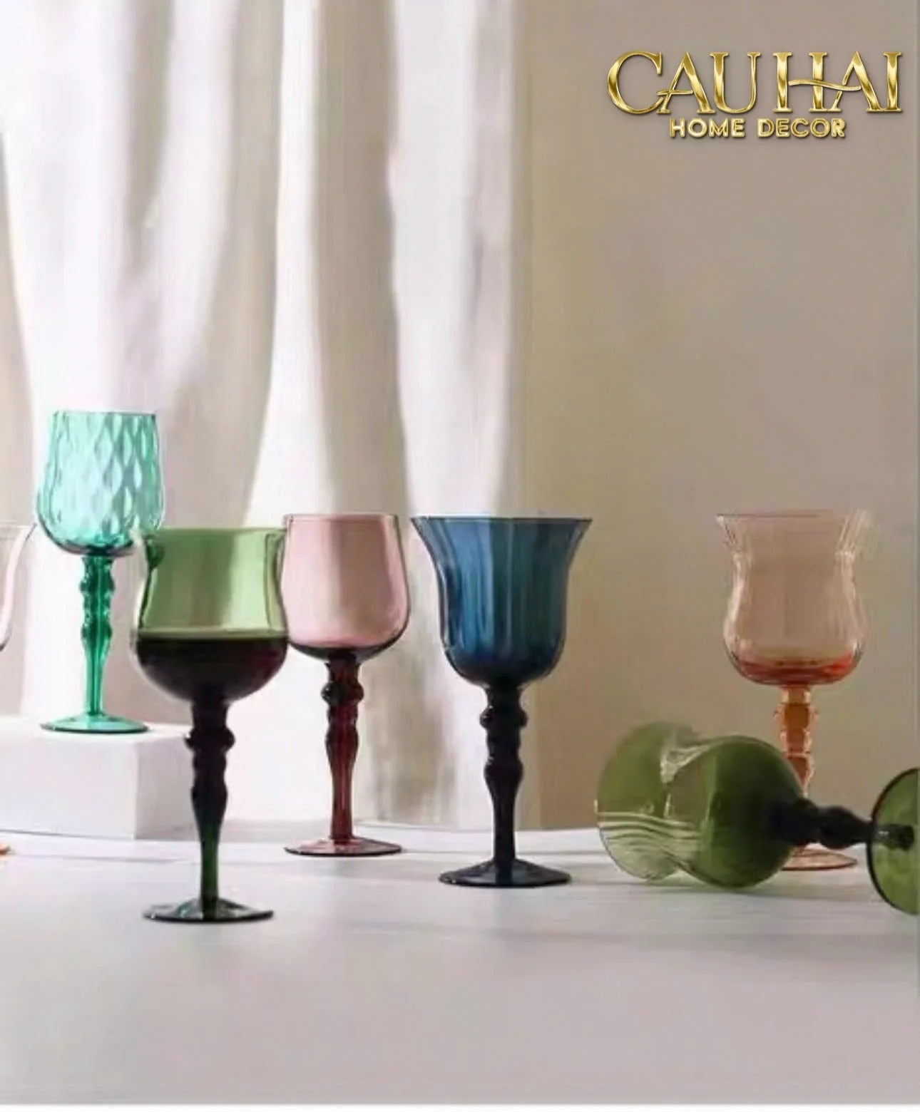 Set 2 Ly Oceania Alantian 320Ml Vino Rosso Glasses-LY THỦY TINH-CẬU HAI HOME DECOR