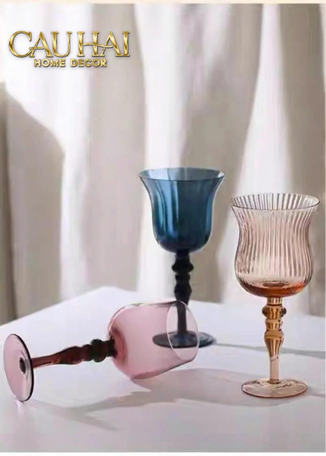 Set 2 Ly Oceania Alantian 320Ml Vino Rosso Glasses-CẬU HAI HOME DECOR