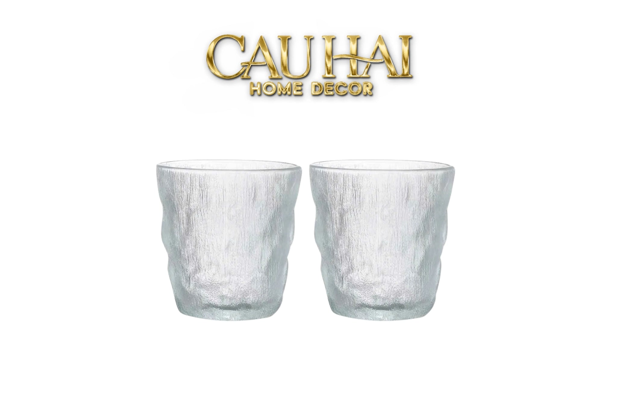 Set 2 Ly Thuỷ Tinh Frost Wave 260Ml-LY THỦY TINH-CẬU HAI HOME DECOR