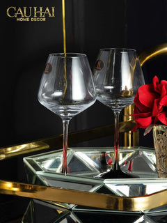 Set 2 Ly Thuỷ Tinh Vang Đỏ Vino Russo Burgundy - No Box 550ml 6x18-LY THỦY TINH-CẬU HAI HOME DECOR