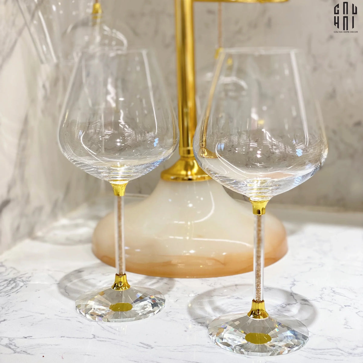 Set 2 Ly Vang Standford - Full Box-LY THỦY TINH-CẬU HAI HOME DECOR