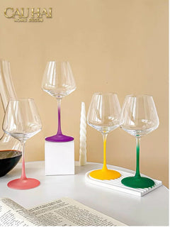 Set 2 Ly Vang Thuỷ Tinh 500ml - Pop Spectrum Chromatic Glassware-CẬU HAI HOME DECOR
