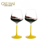 Set 2 Ly Vang Thuỷ Tinh 500ml - Pop Spectrum Chromatic Glassware-LY THỦY TINH-CẬU HAI HOME DECOR
