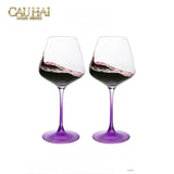 Set 2 Ly Vang Thuỷ Tinh 500ml - Pop Spectrum Chromatic Glassware-LY THỦY TINH-CẬU HAI HOME DECOR