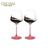Set 2 Ly Vang Thuỷ Tinh 500ml - Pop Spectrum Chromatic Glassware-LY THỦY TINH-CẬU HAI HOME DECOR