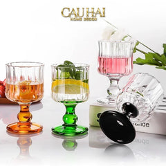 Set 2 Ly Whiskey Chân Cao Goblet Parisienne Charm Bistro Glasses 200Ml-CẬU HAI HOME DECOR
