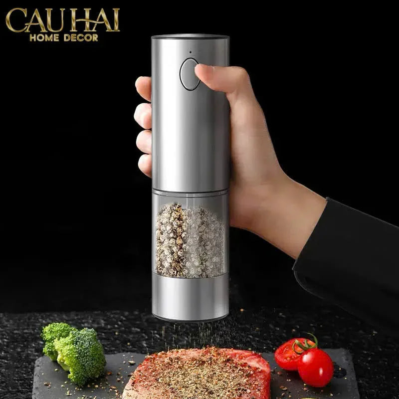 Set 2 Máy Xay Điện Electric Pepper & Salt Grinder Set-TƯỢNG TRANG TRÍ-CẬU HAI HOME DECOR