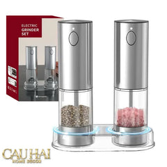 Set 2 Máy Xay Điện Electric Pepper & Salt Grinder Set-TƯỢNG TRANG TRÍ-CẬU HAI HOME DECOR