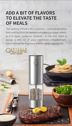 Set 2 Máy Xay Điện Electric Pepper & Salt Grinder Set-TƯỢNG TRANG TRÍ-CẬU HAI HOME DECOR