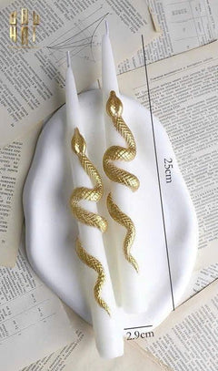 Set 2 Nến Killian - Golden Serpent Candle Fw25-NẾN TRANG TRÍ-CẬU HAI HOME DECOR