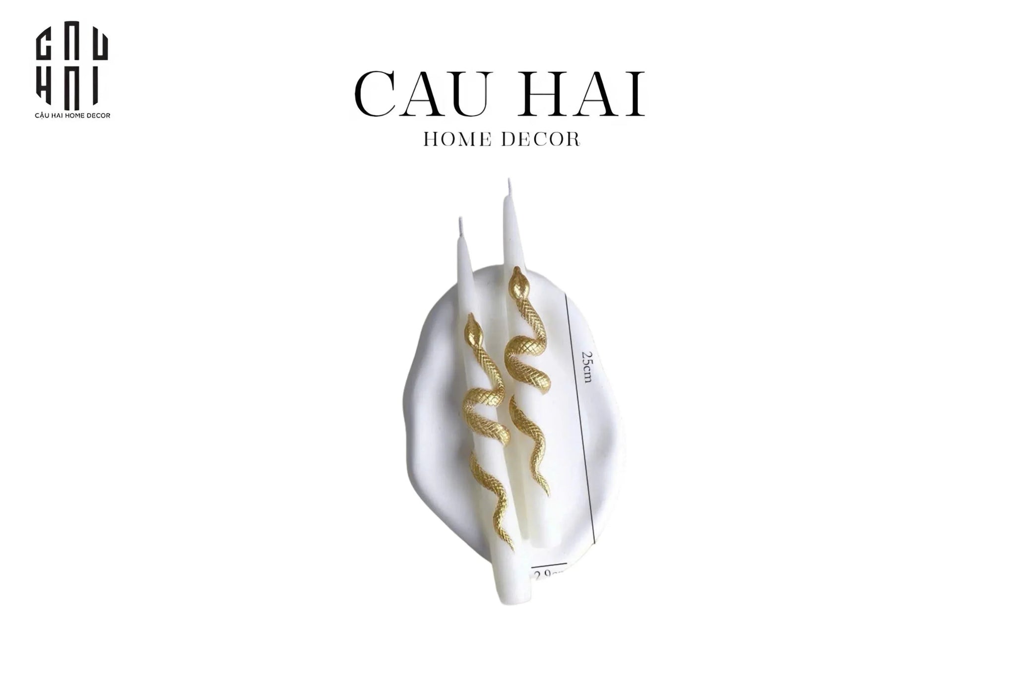 Set 2 Nến Killian - Golden Serpent Candle Fw25-NẾN TRANG TRÍ-CẬU HAI HOME DECOR