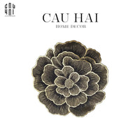 Set 2 Tấm Lót Bàn Ăn - Placemat Black Peony-Hoa Lụa-CẬU HAI HOME DECOR