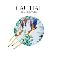 Set 2 Tấm Lót Bàn Ăn - Placemat Jungle Parrot-LÓT LY-CẬU HAI HOME DECOR