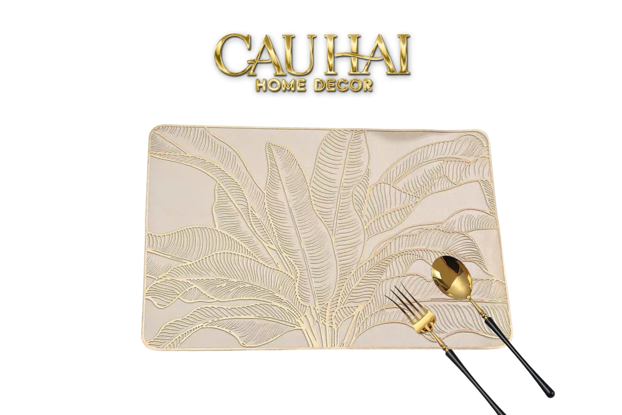 Set 2 Tấm Lót Bàn Ăn - Placemat Prosperity Palm-TẤM LÓT BÀN ĂN-CẬU HAI HOME DECOR