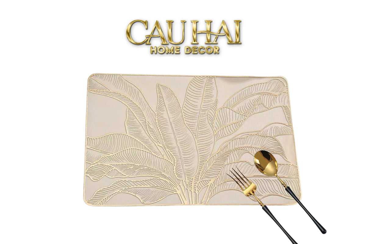 Set 2 Tấm Lót Bàn Ăn - Placemat Prosperity Palm-TẤM LÓT BÀN ĂN-Đối tác tại Trung Quốc theo từng đơn đặt hàng-CẬU HAI HOME DECOR