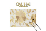 Set 2 Tấm Lót Bàn Ăn - Placemat Silent Golden Bloom-Hoa Lụa-Đối tác tại Trung Quốc theo từng đơn đặt hàng-CẬU HAI HOME DECOR