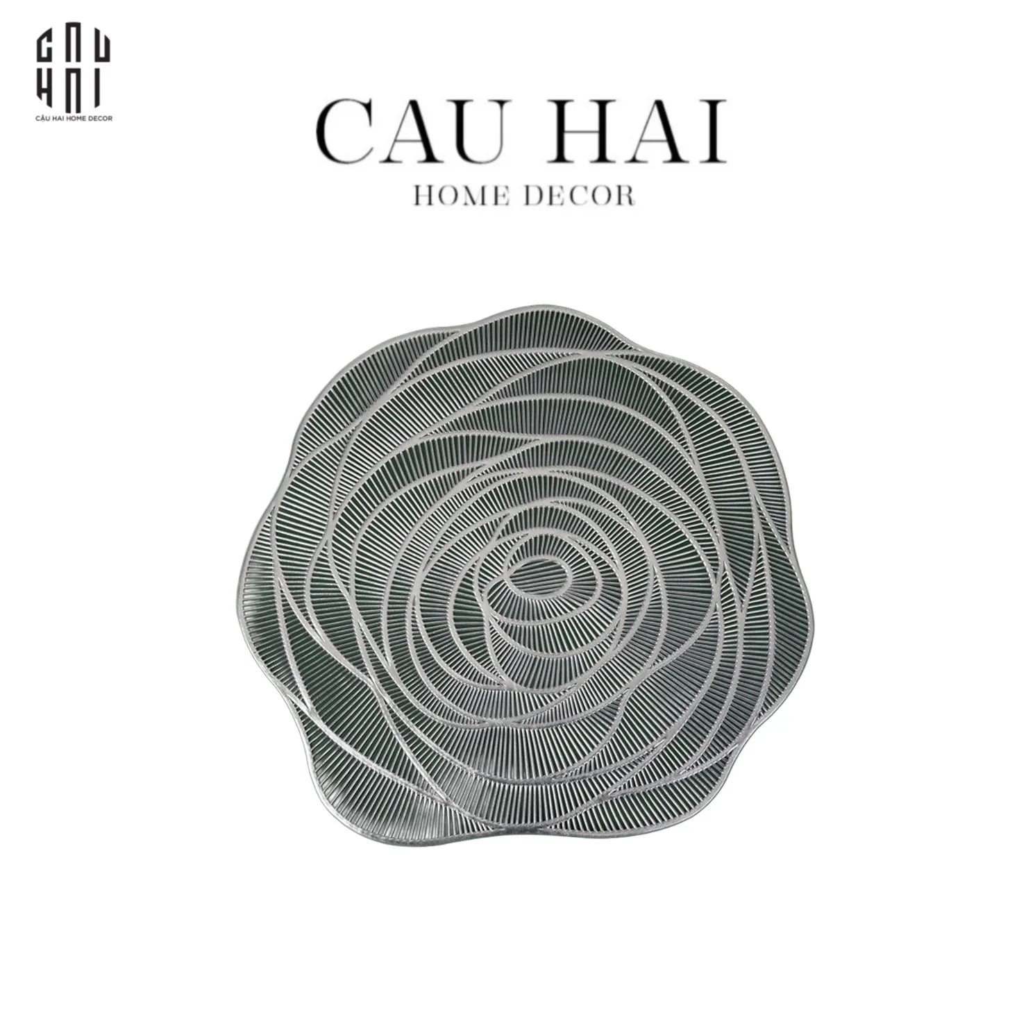 Set 2 Tấm Lót Bàn Ăn - Placemat Silver Rose-TẤM LÓT BÀN ĂN-CẬU HAI HOME DECOR