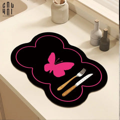 Set 2 Tấm Lót Microfiber- Midnight Flutter Tablemats-TẤM LÓT BÀN ĂN-CẬU HAI HOME DECOR