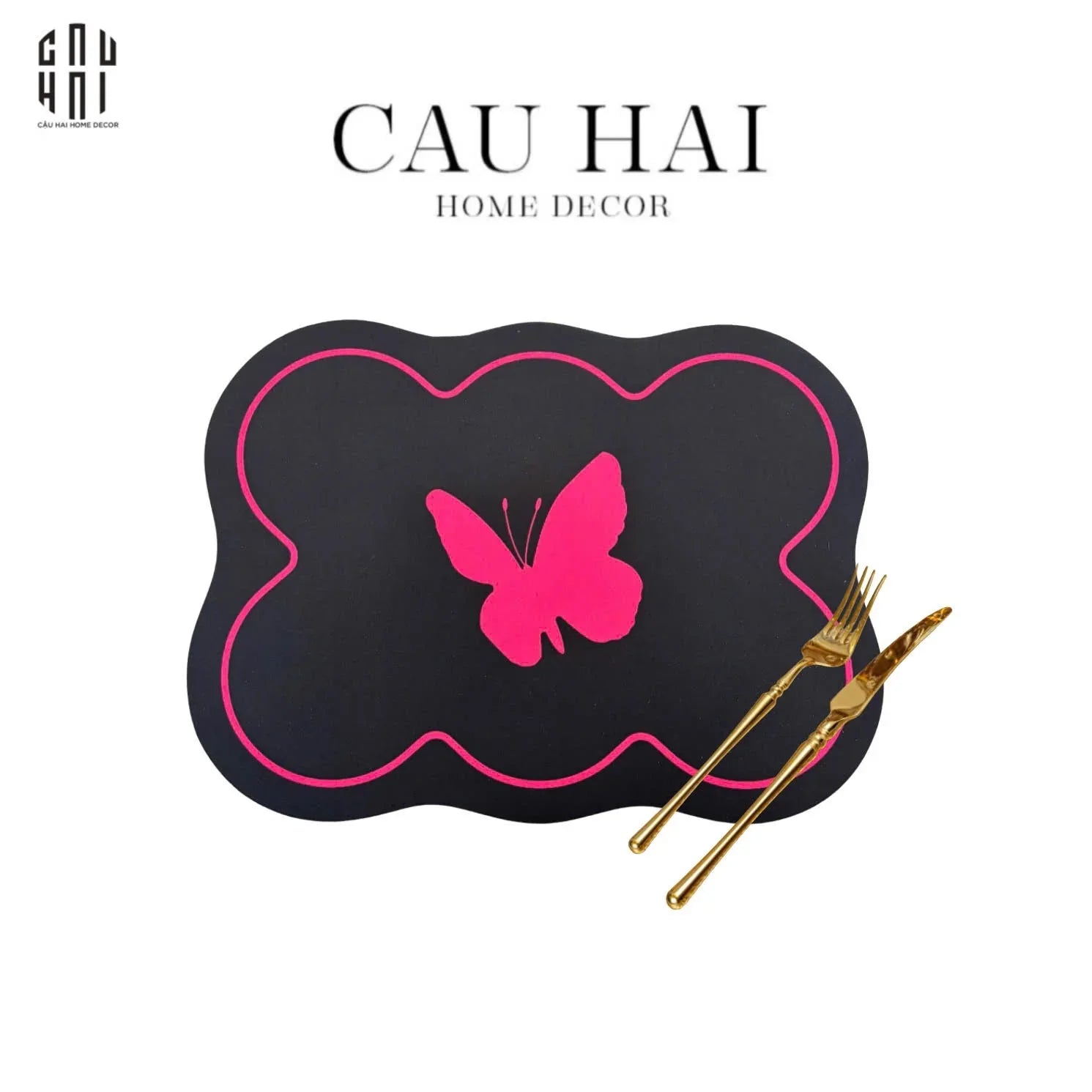 Set 2 Tấm Lót Microfiber- Midnight Flutter Tablemats-TẤM LÓT BÀN ĂN-CẬU HAI HOME DECOR