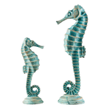 Set 2 Tượng Cá Ngựa Atlantique Verdigris 10*30/13*45