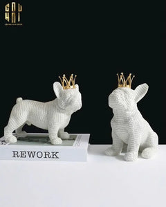 Set 2 Tượng Công Tước BullDog The Majestic Bull Duke-TƯỢNG TRANG TRÍ-CẬU HAI HOME DECOR