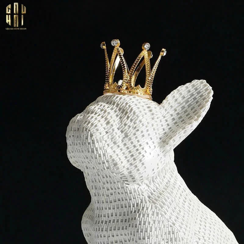 Set 2 Tượng Công Tước BullDog The Majestic Bull Duke-TƯỢNG TRANG TRÍ-CẬU HAI HOME DECOR