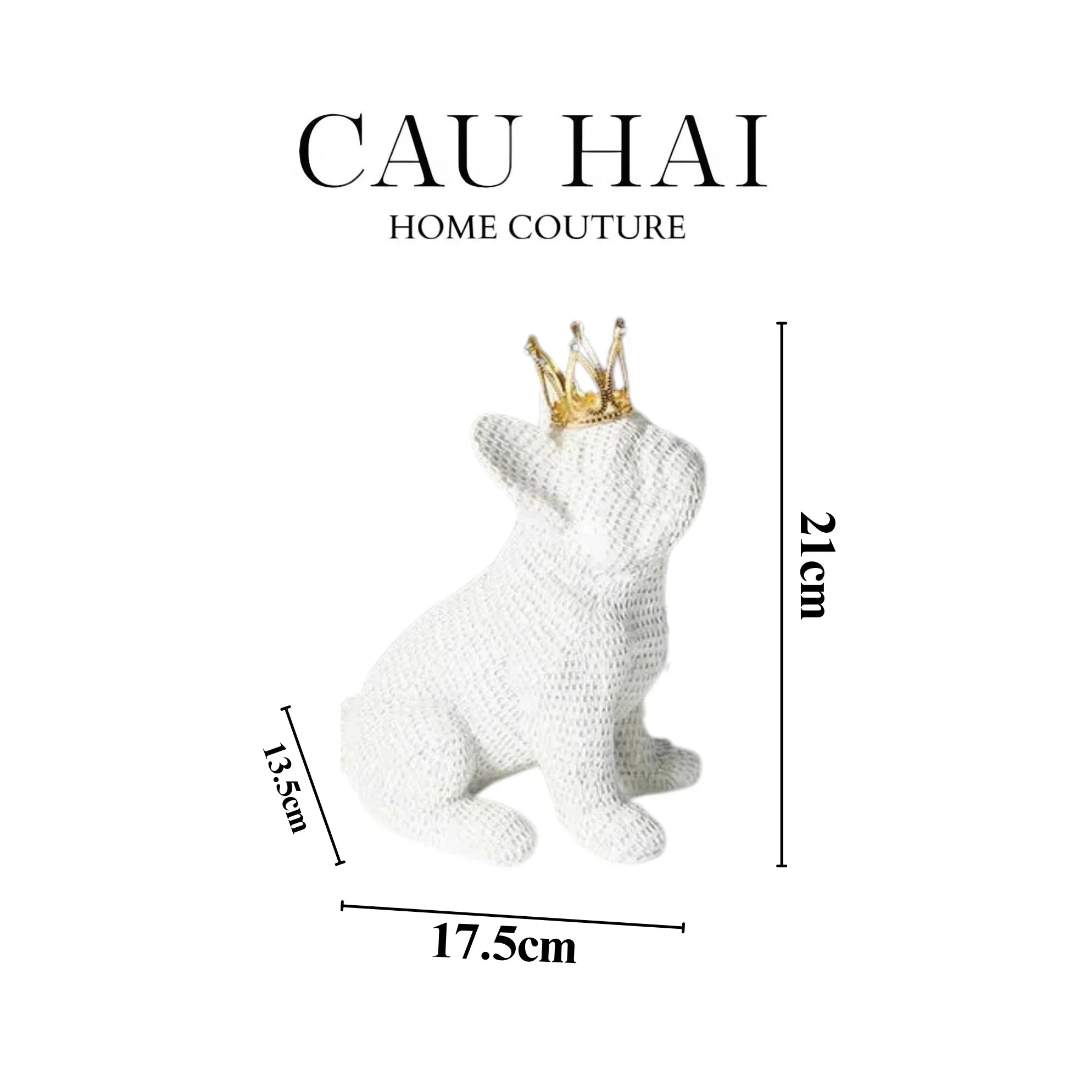 Set 2 Tượng Công Tước BullDog The Majestic Bull Duke-TƯỢNG TRANG TRÍ-CẬU HAI HOME DECOR
