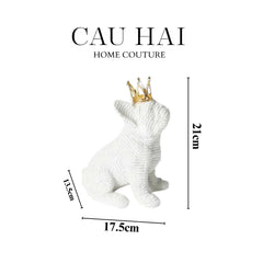 Set 2 Tượng Công Tước BullDog The Majestic Bull Duke-TƯỢNG TRANG TRÍ-CẬU HAI HOME DECOR