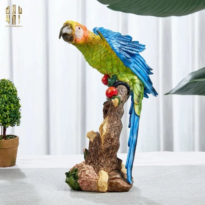 Set 2 Tượng Maison Jungle Parrot - Lovers-TƯỢNG TRANG TRÍ-CẬU HAI HOME DECOR