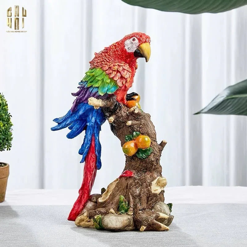 Set 2 Tượng Maison Jungle Parrot - Lovers-TƯỢNG TRANG TRÍ-CẬU HAI HOME DECOR