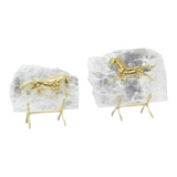 Maison Couture - Set 2 Tượng Ngựa Đồng Đá Thạch Anh Équestre Gilded Hidden Stallion Grande Quartz-TƯỢNG TRANG TRÍ-CẬU HAI HOME DECOR-CẬU HAI HOME DECOR