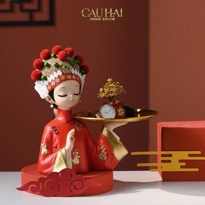 Set 2 Tượng "Tân Lang Tân Nương - Figurine Dynasty Imperial Wedding-TƯỢNG TRANG TRÍ-CẬU HAI HOME DECOR