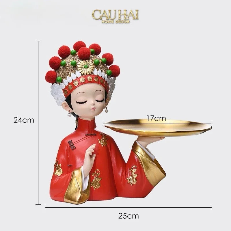 Set 2 Tượng "Tân Lang Tân Nương - Figurine Dynasty Imperial Wedding-TƯỢNG TRANG TRÍ-CẬU HAI HOME DECOR