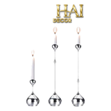 Set 3 Đế Nến Platinum Elysian Triple Candle Holder - CẬU HAI HOME DECOR