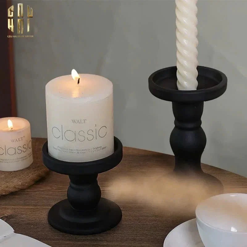 Set 3 Đế Nến Thuỷ Tinh Đen Lacquered Crystal-ĐẾ NẾN-Đối tác tại Trung Quốc theo từng đơn đặt hàng-CẬU HAI HOME DECOR