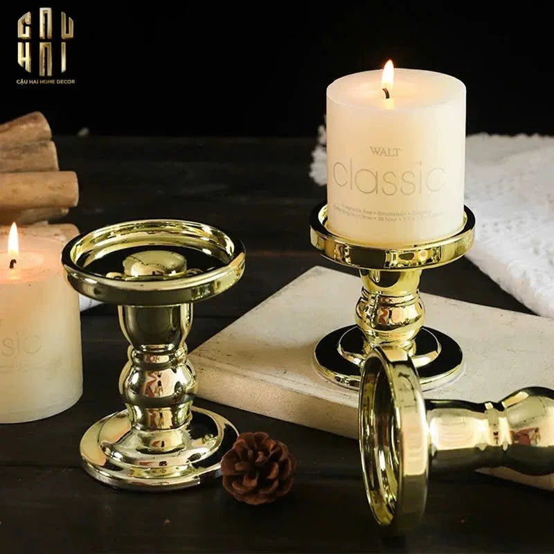 Set 3 Đế Nến Thuỷ Tinh Gold Lacquered Crystal-ĐẾ NẾN-Đối tác tại Trung Quốc theo từng đơn đặt hàng-CẬU HAI HOME DECOR