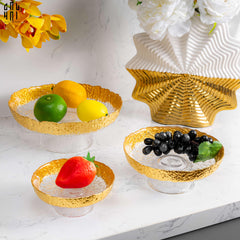 Set 3 Đĩa Trái Cây Thuỷ Tinh Muller Ss25-SET CHÉN DĨA-CẬU HAI HOME DECOR
