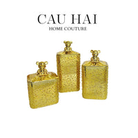 Set 3 Lọ Pantry Acry - Éclat Luxe Bear-HŨ TRANG TRÍ-CẬU HAI HOME DECOR