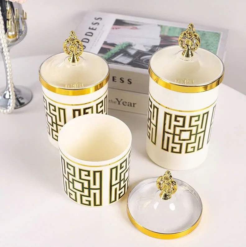 Set 3 Lọ Pantry Acry - Éclat Royal Meander-HŨ TRANG TRÍ-CẬU HAI HOME DECOR