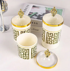Set 3 Lọ Pantry Acry - Éclat Royal Meander-HŨ TRANG TRÍ-CẬU HAI HOME DECOR