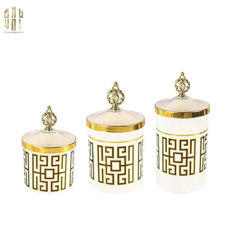 Set 3 Lọ Pantry Acry - Éclat Royal Meander-HŨ TRANG TRÍ-CẬU HAI HOME DECOR