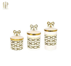 Set 3 Lọ Pantry Acry - Luxe Chain Of Grace-HŨ TRANG TRÍ-CẬU HAI HOME DECOR