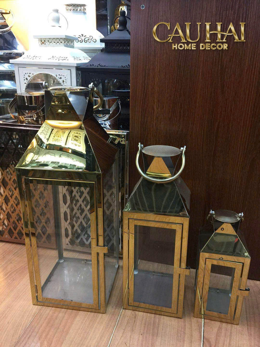 Set 3 Lồng Đèn Metal Lantern Lumière D’Or-ĐÈN TRANG TRÍ-CẬU HAI HOME DECOR-CẬU HAI HOME DECOR