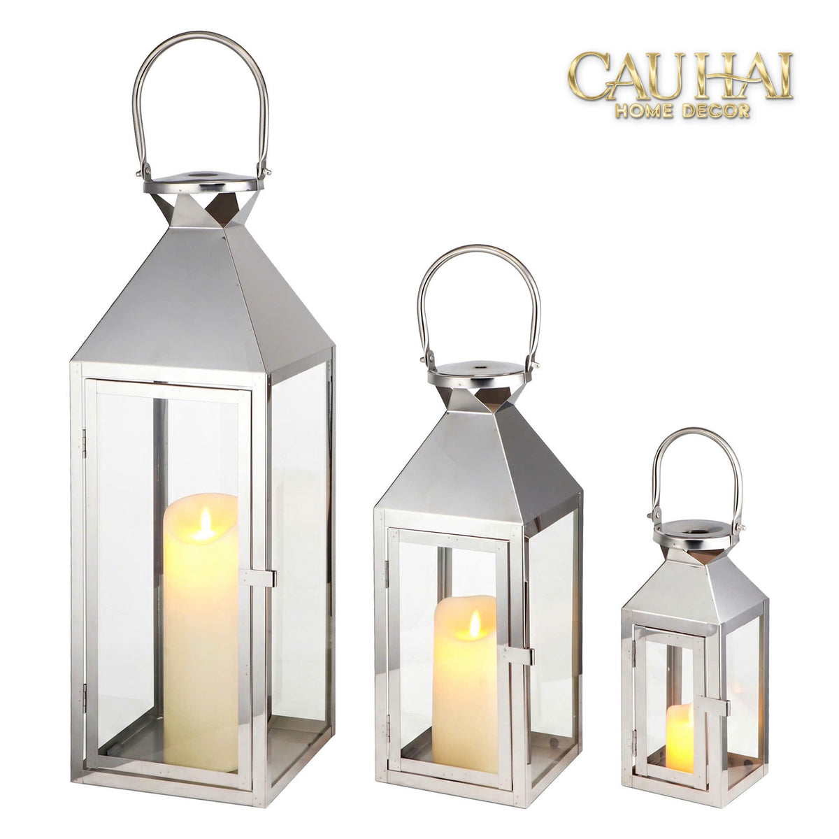 Set 3 Lồng Đèn Metal Lantern Lumière Sterling-ĐÈN TRANG TRÍ-CẬU HAI HOME DECOR-CẬU HAI HOME DECOR