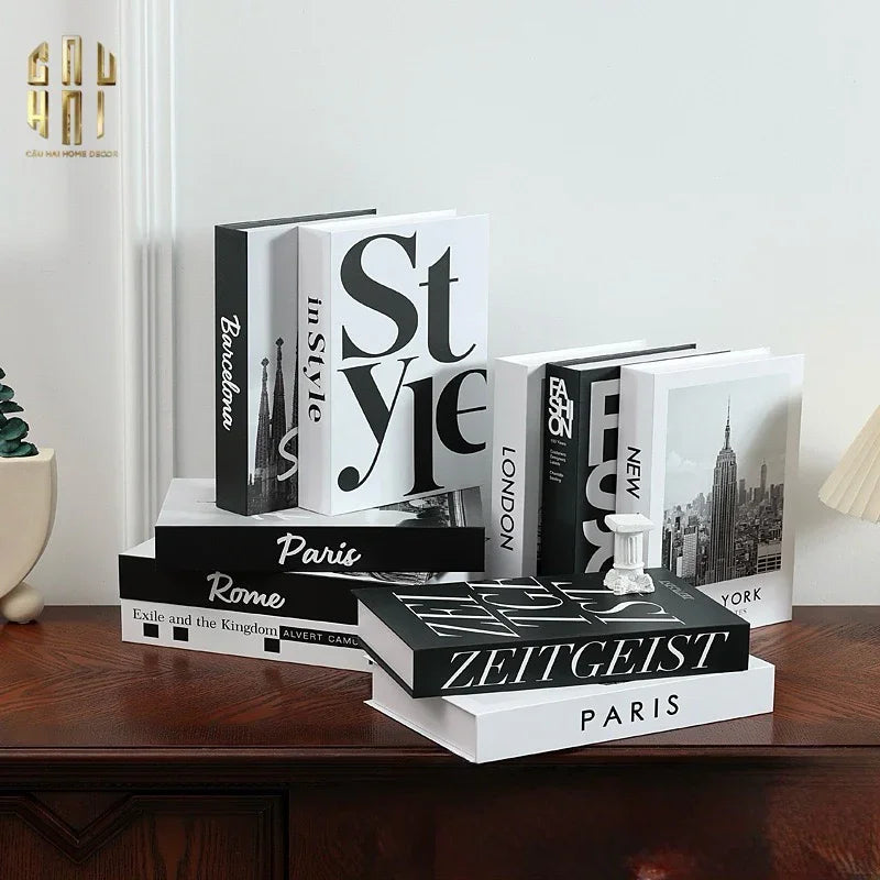 Set 3 Sách Blanc Ou Noir-SÁCH TRANG TRÍ-CẬU HAI HOME DECOR