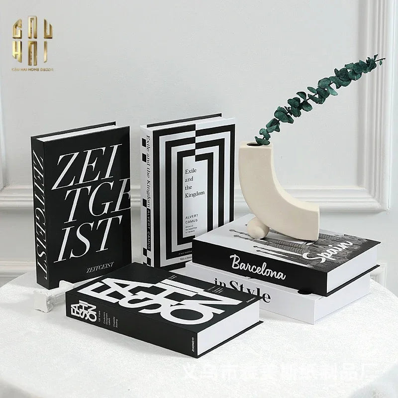 Set 3 Sách Blanc Ou Noir-SÁCH TRANG TRÍ-CẬU HAI HOME DECOR