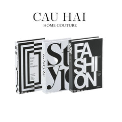 Set 3 Sách Blanc Ou Noir-SÁCH TRANG TRÍ-CẬU HAI HOME DECOR